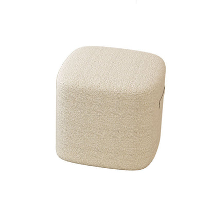 Modern Minimalist Rectangular Tech Sherpa Fabric Solid Wood Accent Chair Backless Armless For Living Room