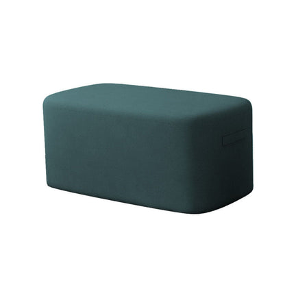 Modern Minimalist Rectangular Tech Sherpa Fabric Solid Wood Accent Chair Backless Armless For Living Room