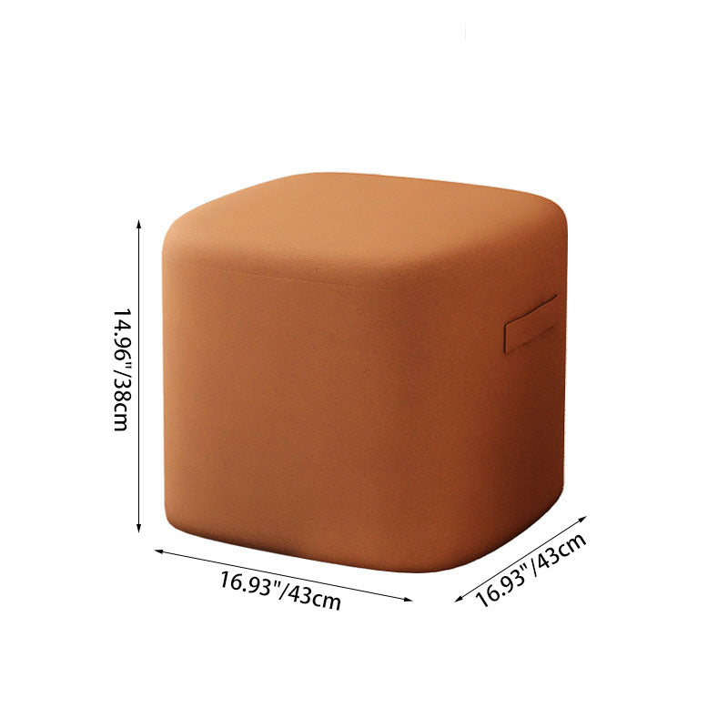 Modern Minimalist Rectangular Tech Sherpa Fabric Solid Wood Accent Chair Backless Armless For Living Room