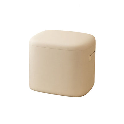 Modern Minimalist Rectangular Tech Sherpa Fabric Solid Wood Accent Chair Backless Armless For Living Room