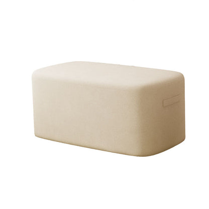 Modern Minimalist Rectangular Tech Sherpa Fabric Solid Wood Accent Chair Backless Armless For Living Room