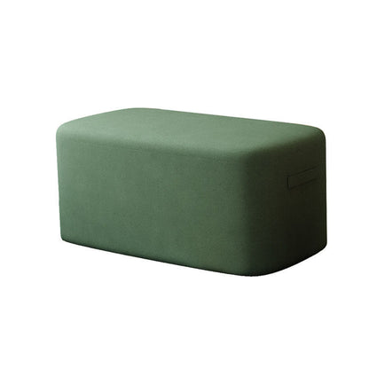 Modern Minimalist Rectangular Tech Sherpa Fabric Solid Wood Accent Chair Backless Armless For Living Room