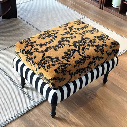 Traditional Vintage Rectangular Velvet Upholstered Solid Wood Accent Chair Backrest Armrest For Living Room