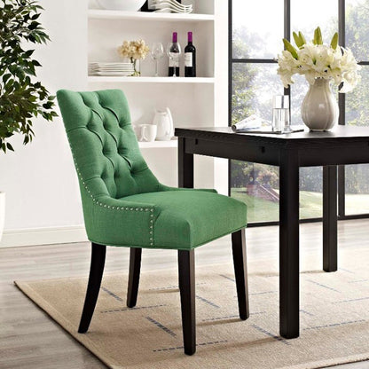 Modern Minimalist Rectangular Velvet Cotton-Linen Solid Wood Dining Chair Backrest Armless For Dining Room