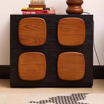 Traditional Vintage Rectangular Eco-Friendly Board Nightstand 1-Drawer For Bedroom