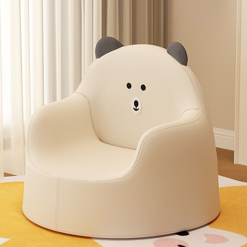Contemporary Creative Curved Animal-Shaped PU Leather Knit Sponge Kids Accent Chair Backrest Armrest For Living Room