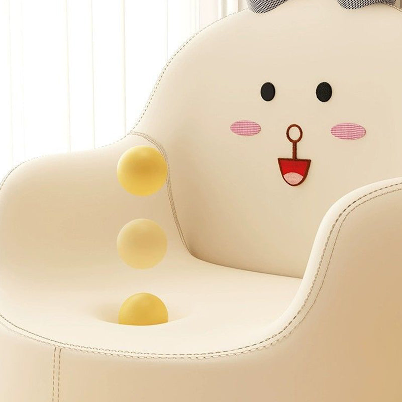 Contemporary Creative Curved Animal-Shaped PU Leather Knit Sponge Kids Accent Chair Backrest Armrest For Living Room