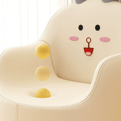 Contemporary Creative Curved Animal-Shaped PU Leather Knit Sponge Kids Accent Chair Backrest Armrest For Living Room