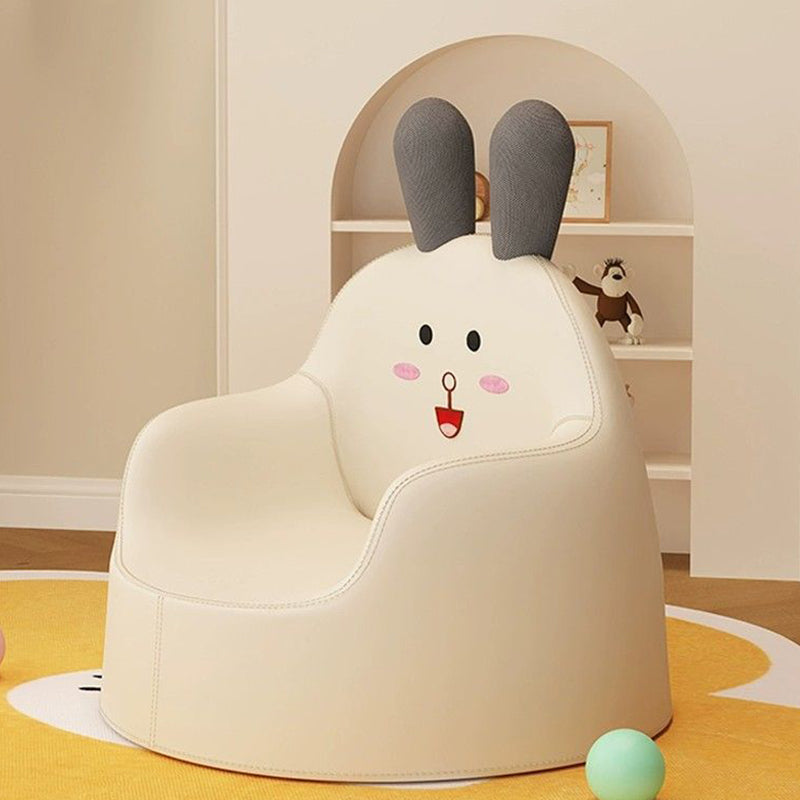 Contemporary Creative Curved Animal-Shaped PU Leather Knit Sponge Kids Accent Chair Backrest Armrest For Living Room