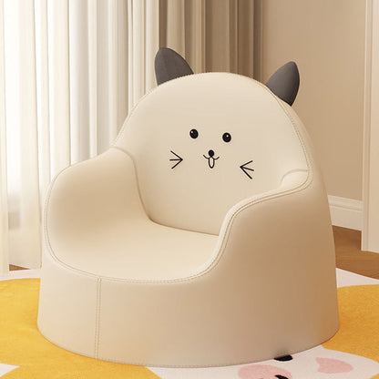 Contemporary Creative Curved Animal-Shaped PU Leather Knit Sponge Kids Accent Chair Backrest Armrest For Living Room