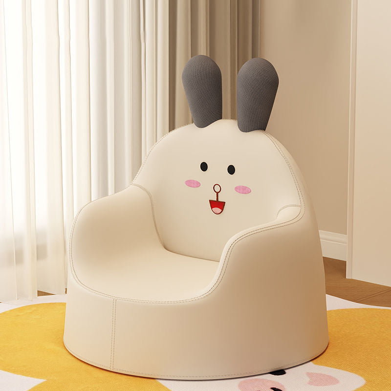 Contemporary Creative Curved Animal-Shaped PU Leather Knit Sponge Kids Accent Chair Backrest Armrest For Living Room
