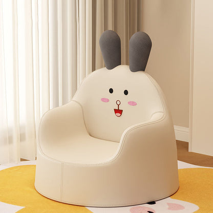 Contemporary Creative Curved Animal-Shaped PU Leather Knit Sponge Kids Accent Chair Backrest Armrest For Living Room