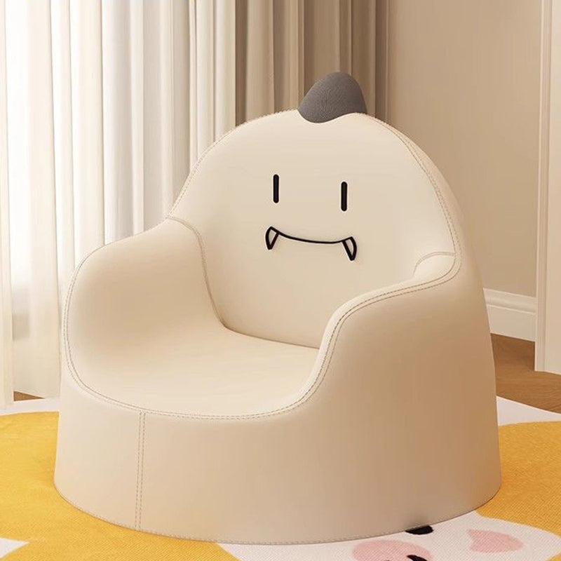 Contemporary Creative Curved Animal-Shaped PU Leather Knit Sponge Kids Accent Chair Backrest Armrest For Living Room