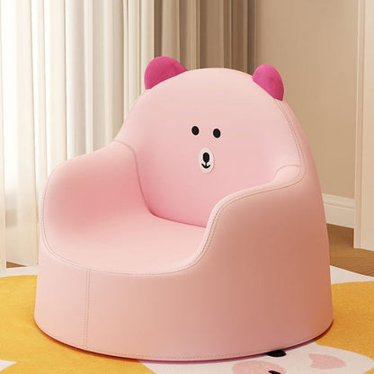 Contemporary Creative Curved Animal-Shaped PU Leather Knit Sponge Kids Accent Chair Backrest Armrest For Living Room