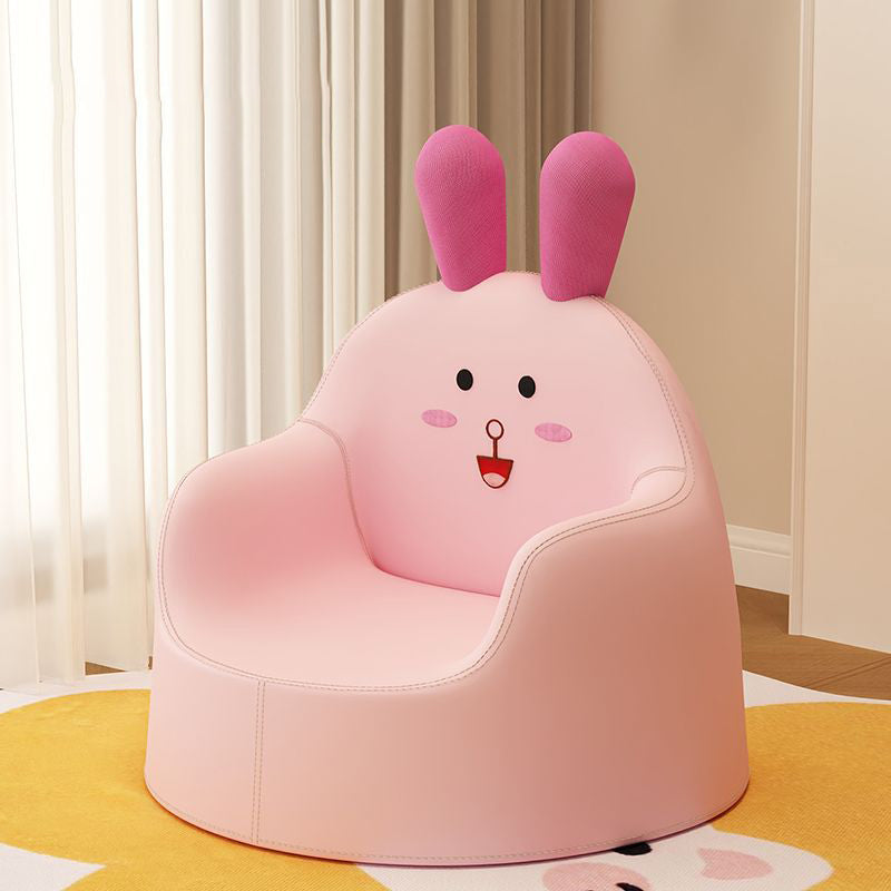 Contemporary Creative Curved Animal-Shaped PU Leather Knit Sponge Kids Accent Chair Backrest Armrest For Living Room