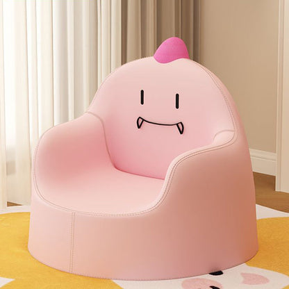 Contemporary Creative Curved Animal-Shaped PU Leather Knit Sponge Kids Accent Chair Backrest Armrest For Living Room