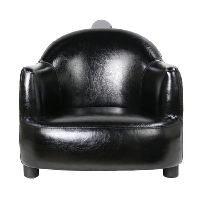 Contemporary Creative Dinosaur-Shaped PU Leather Solid Wood Kids Accent Chair Backrest Armrest For Living Room