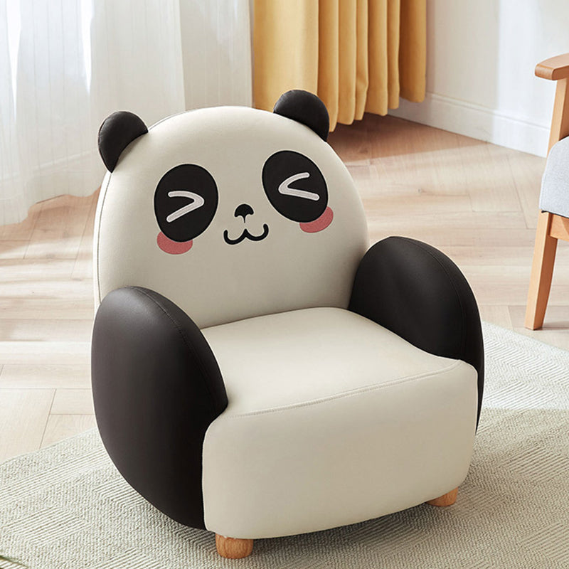 Contemporary Creative Animal-Shaped Synthetic Fabric Solid Wood Kids Accent Chair Backrest Armrest For Living Room
