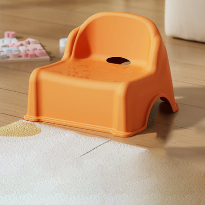 Modern Minimalist Kids Curved PP PVC Low Stool Backrest Armless For Living Room