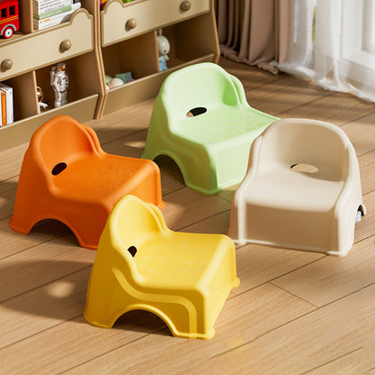 Modern Minimalist Kids Curved PP PVC Low Stool Backrest Armless For Living Room