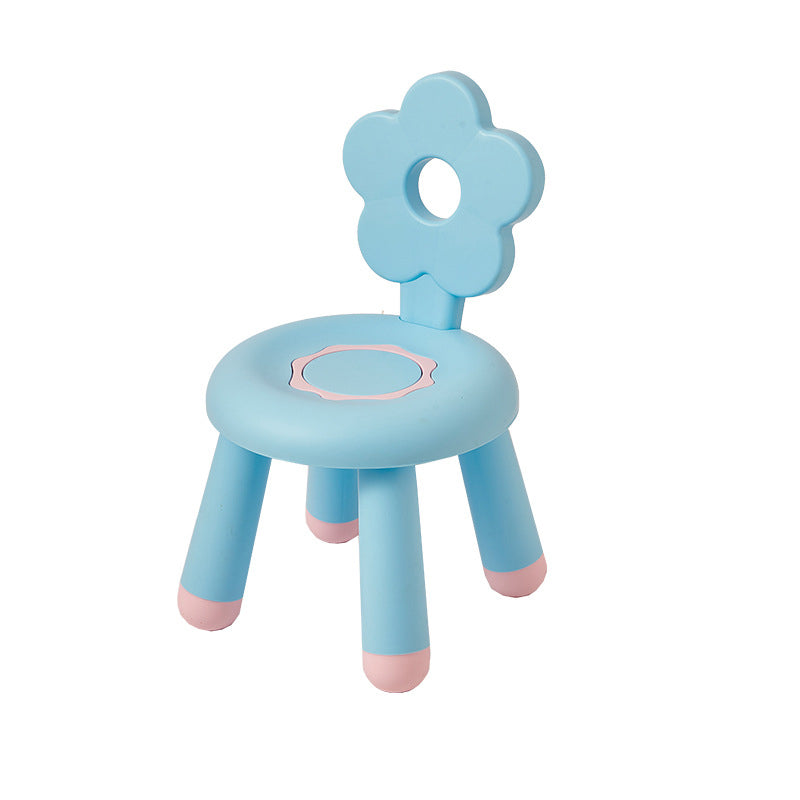 Contemporary Creative Kids Flower-Shaped PP Low Stool Backrest Armless For Living Room