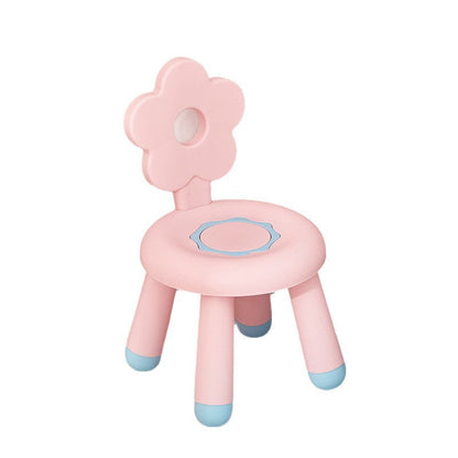 Contemporary Creative Kids Flower-Shaped PP Low Stool Backrest Armless For Living Room