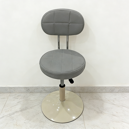 Contemporary Scandinavian Round Steel PU Leather Height Adjustable Bar Stool For Kitchen