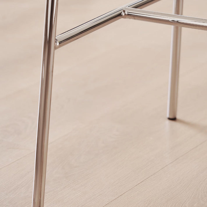 Modern Minimalist Square Iron Plywood Bar Stool For Dining Room