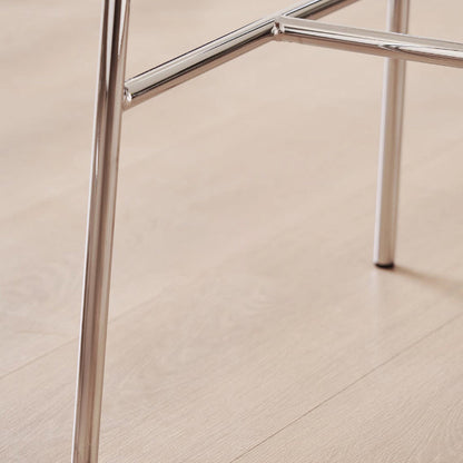 Modern Minimalist Square Iron Plywood Bar Stool For Dining Room