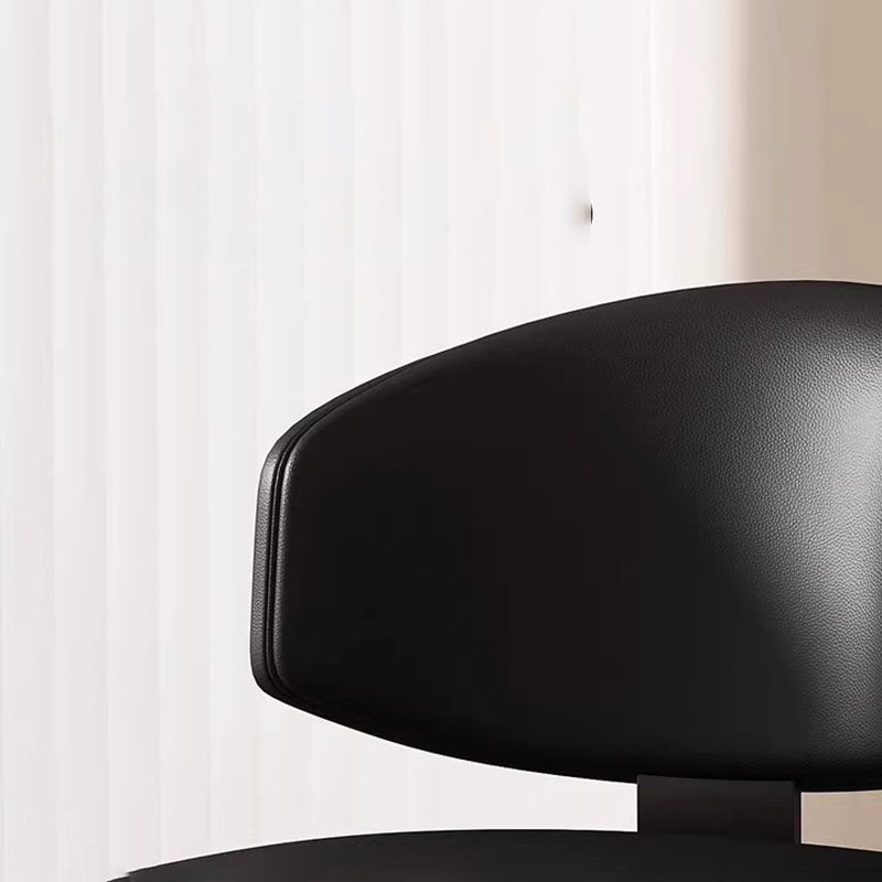 Contemporary Scandinavian Square High-Quality Faux Leather Plywood Carbon Steel Backrest Dining Chair For Dining Room