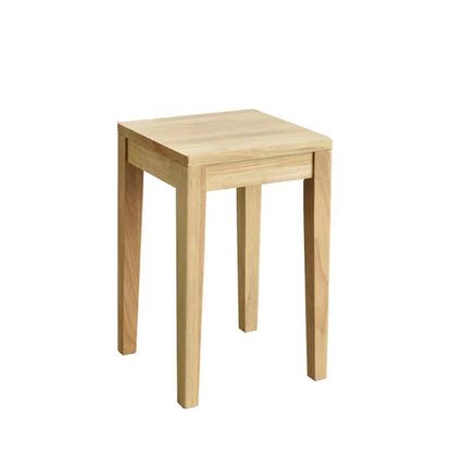 Traditional Chinese Square Rubberwood Stackable Stool For Dining Room