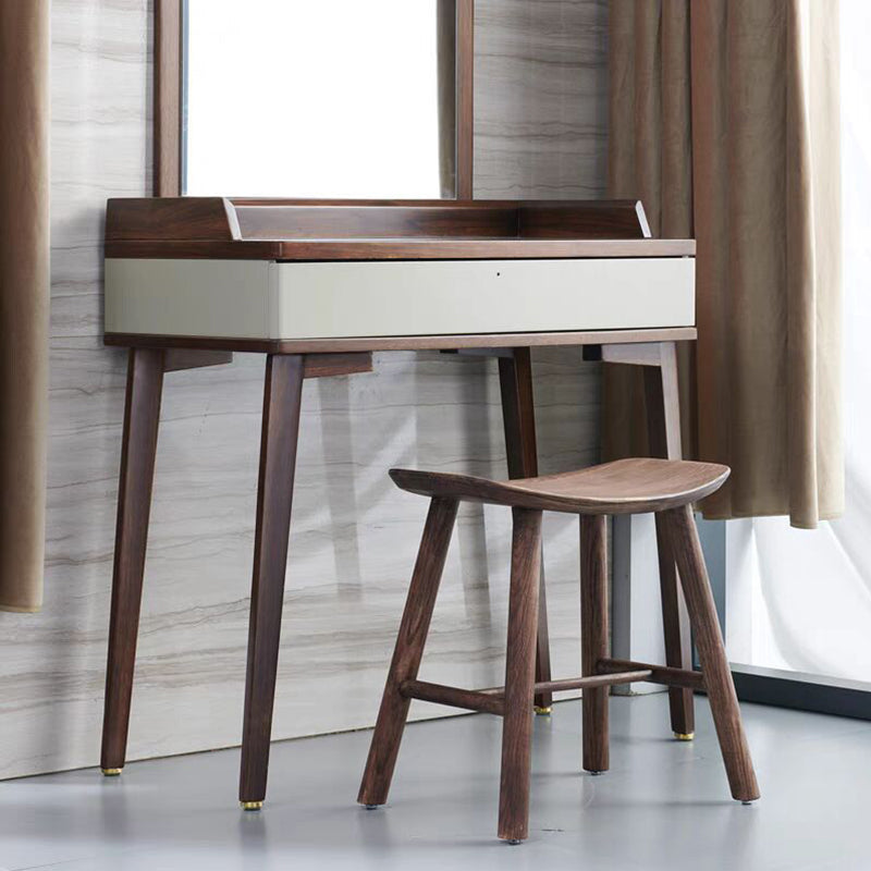 Contemporary Scandinavian Rectangular Ash Wood Low Stool For Living Room