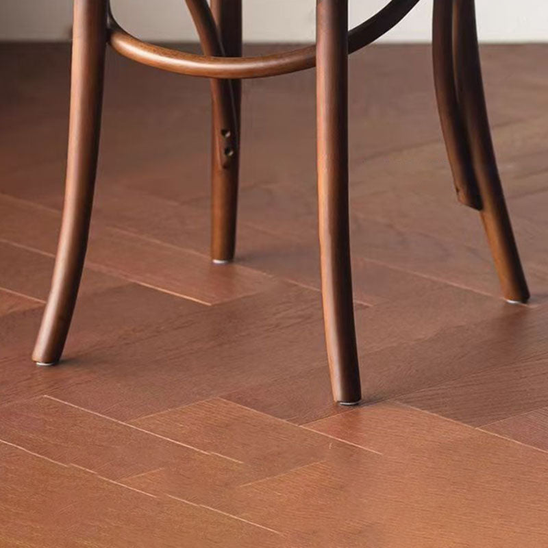 Contemporary Scandinavian Round Rubberwood Plywood Indonesian Rattan Backrest Dining Chair For Dining Room