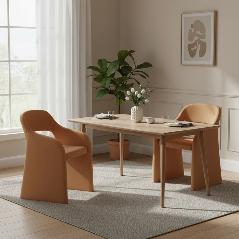 Contemporary Scandinavian Square High-Quality Faux Leather Pine Plywood Backrest Lounge Chair For Living Room
