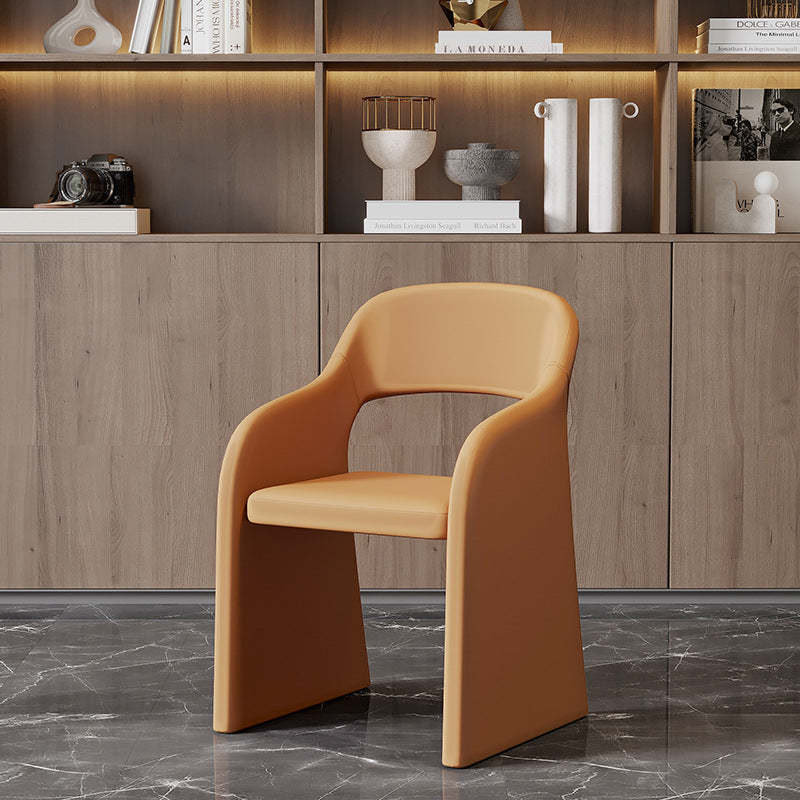 Contemporary Scandinavian Square High-Quality Faux Leather Pine Plywood Backrest Lounge Chair For Living Room