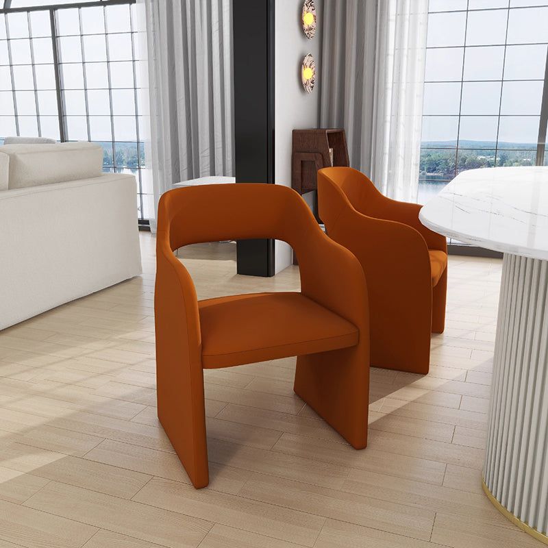 Contemporary Scandinavian Square High-Quality Faux Leather Pine Plywood Backrest Lounge Chair For Living Room