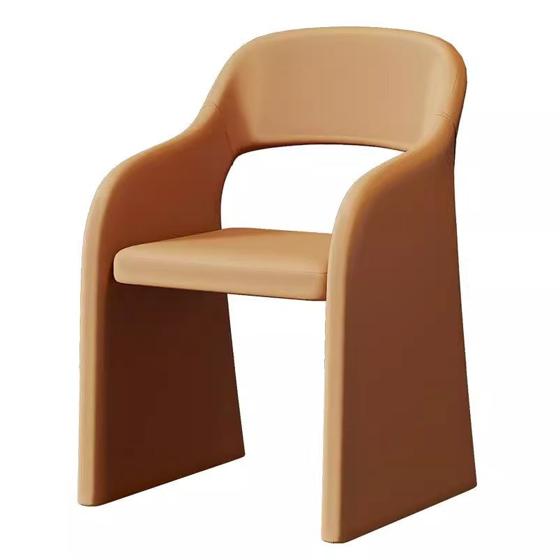 Contemporary Scandinavian Square High-Quality Faux Leather Pine Plywood Backrest Lounge Chair For Living Room