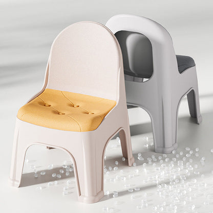 Modern Minimalist Square PP Stackable Backrest Kids Low Stool For Living Room