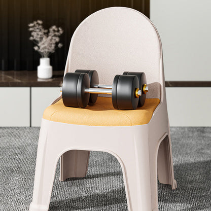 Modern Minimalist Square PP Stackable Backrest Kids Low Stool For Living Room
