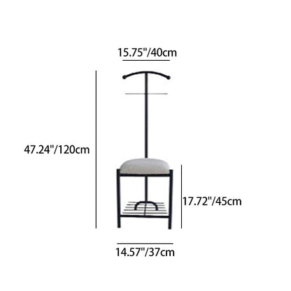Modern Minimalist Carbon Steel Fabric Sponge Cushion Chair Backrest For Living Room