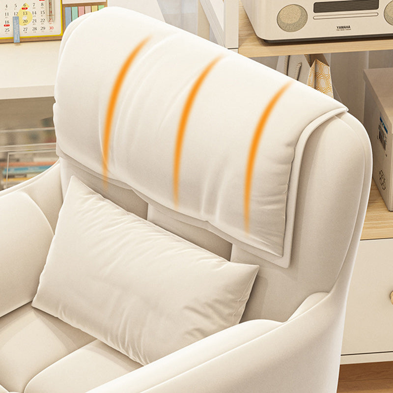 Modern Minimalist Rectangular Cushion Velvet Fabric Synthetic Fabric Metal Sponge Desk Chair Backrest Armrest For Home Office