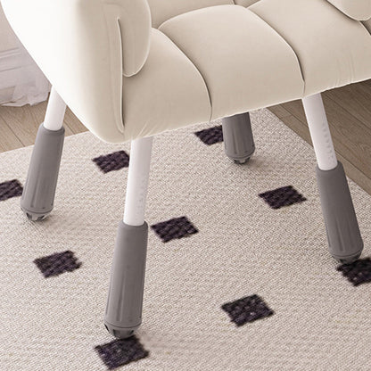 Modern Minimalist Rectangular Cushion Velvet Fabric Synthetic Fabric Metal Sponge Desk Chair Backrest Armrest For Home Office