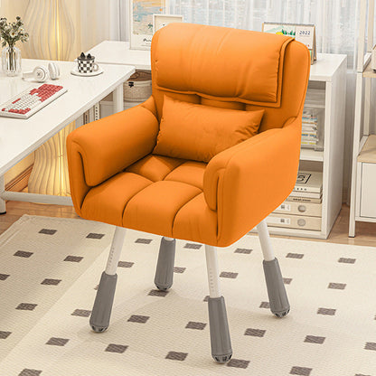 Modern Minimalist Rectangular Cushion Velvet Fabric Synthetic Fabric Metal Sponge Desk Chair Backrest Armrest For Home Office
