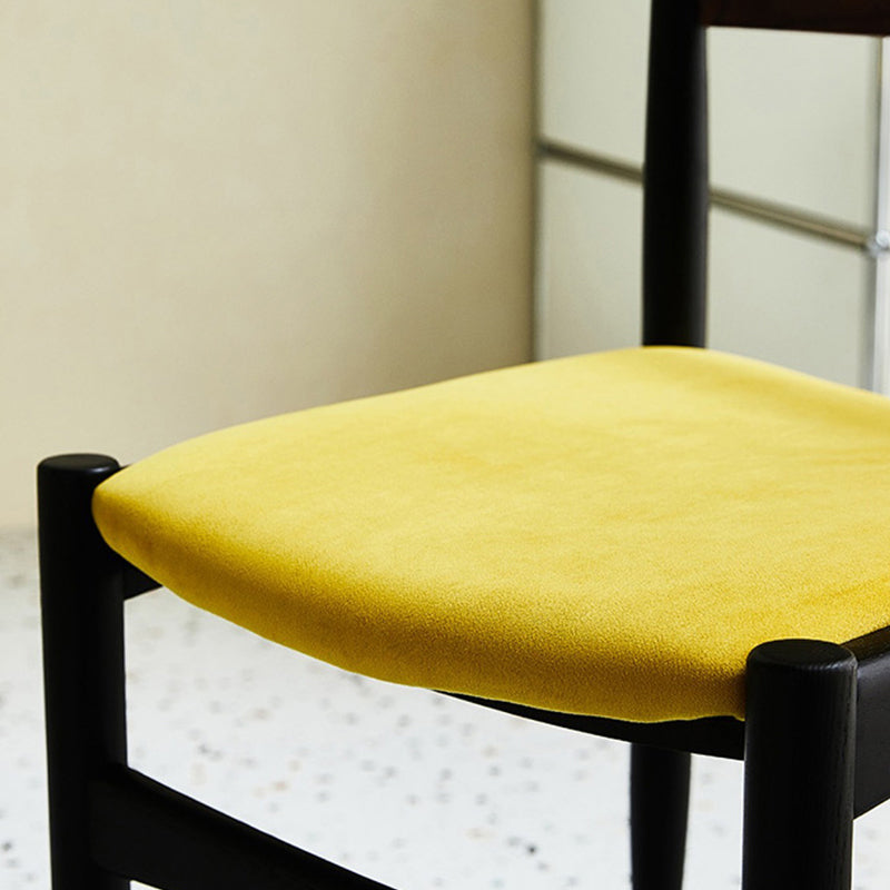 Traditional Vintage Square Cushion Solid Wood Velvet Sponge Dining Chair Backrest For Dining Room