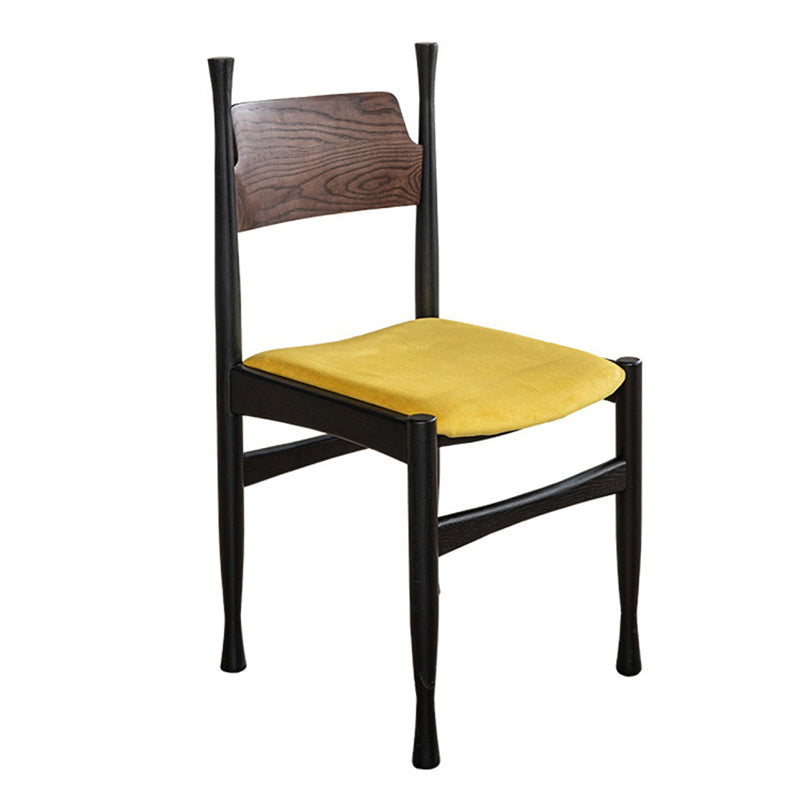Traditional Vintage Square Cushion Solid Wood Velvet Sponge Dining Chair Backrest For Dining Room