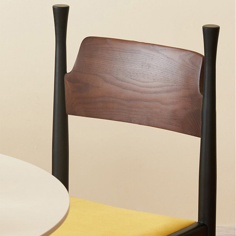 Traditional Vintage Square Cushion Solid Wood Velvet Sponge Dining Chair Backrest For Dining Room