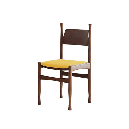 Traditional Vintage Square Cushion Solid Wood Velvet Sponge Dining Chair Backrest For Dining Room