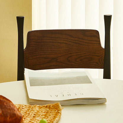 Traditional Vintage Square Cushion Solid Wood Velvet Sponge Dining Chair Backrest For Dining Room