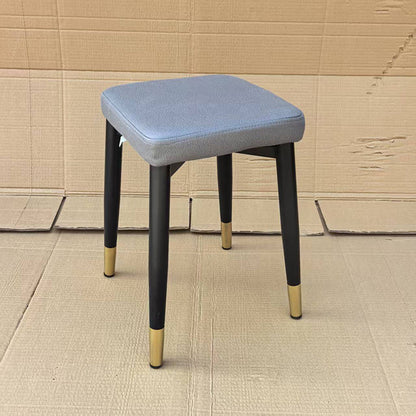 Modern Minimalist Square Carbon Steel Synthetic Fabric Nappa Leather Sponge Dining Chair For Dining Room