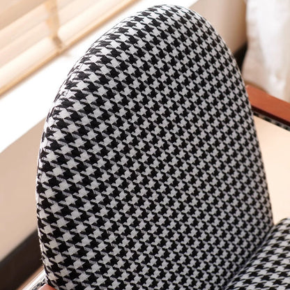 Modern Minimalist Rectangular Seat Cushion Stainless Steel Hemp Fabric Sponge Dining Chair Backrest Armrest For Dining Room